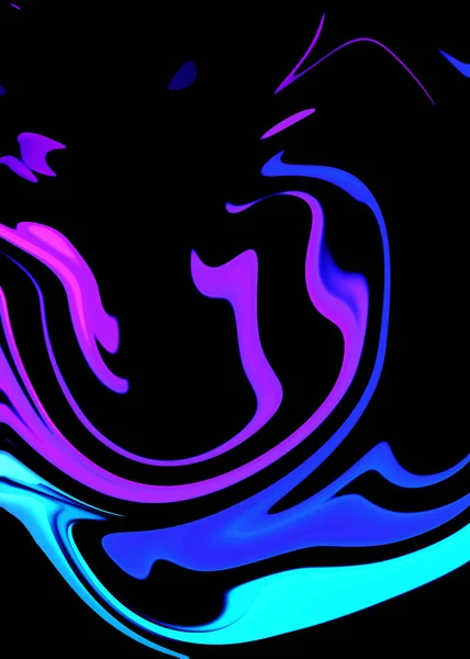 Colorful Purple Blue Cyberpunk Abstract Background Liquid Wave Texture — Stock Photo, Image