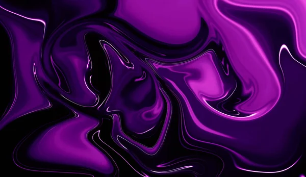 光沢のある液体波テクスチャ背景 グラフィック ファンタジー サイケデリック アート — ストック写真
