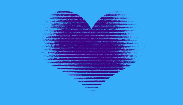 Formen Hjärtat Halvton Tvåfärg Bakgrund Trendiga Synthwave Cyberpunk Toning — Stockfoto