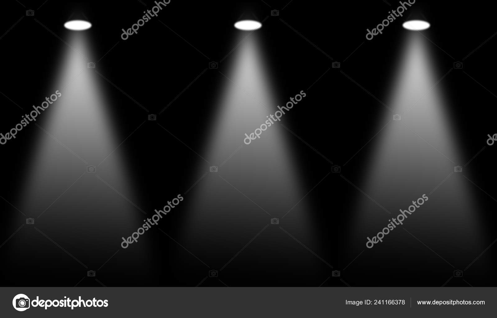 White Stage Spotlights Isolated Black Background Stock Photo by ©getgg ...