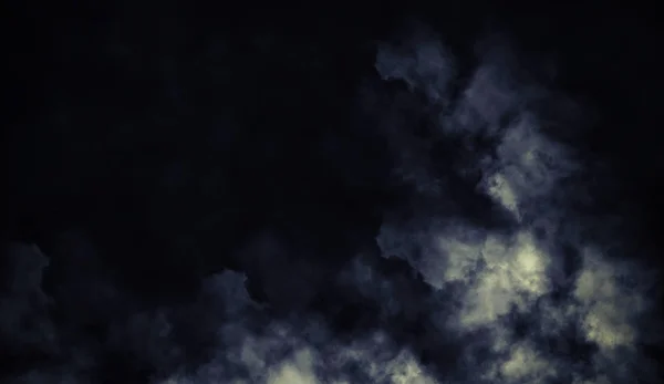 Abstrakcja Dym Mgła Fog Czarnym Tle Tekstura Element Projektu — Zdjęcie stockowe