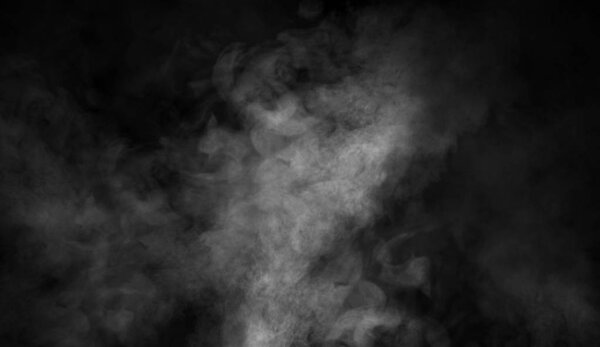 Blur smoke on isolated black backgroind. Misty texture
