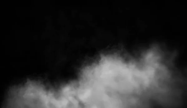 Vervagen Rook Geïsoleerde Zwarte Backgroind Mistige Textuur — Stockfoto