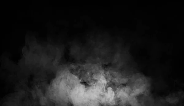 Niebla Niebla Humo Abstracta Sobre Fondo Negro Textura Elemento Diseño — Foto de Stock