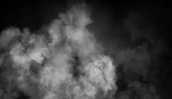 Abstract misty smoke on isolated black background.