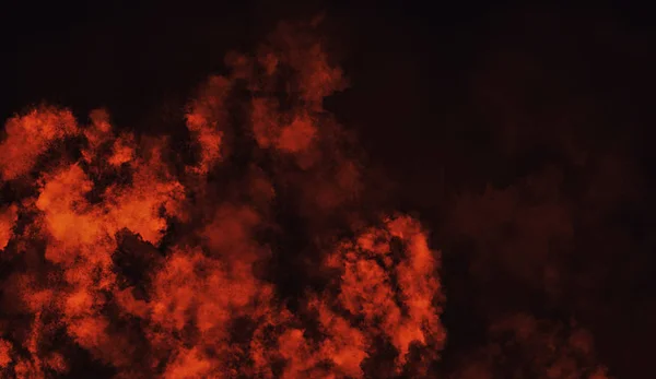Feuerrauchnebel Auf Isoliertem Schwarzen Hintergrund Hohe Textur Der Overlays — Stockfoto
