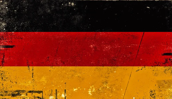 Alte Fahne Von Deutschland Kunst Textur Bemalt Deutschland Nationalflagge — Stockfoto