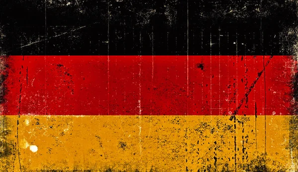 Antigua Bandera Alemania Textura Artística Pintada Alemania Bandera Nacional — Foto de Stock