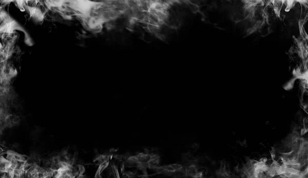 Fronteira Fumo Efeito Nebuloso Para Filme Texto Espaço — Fotografia de Stock