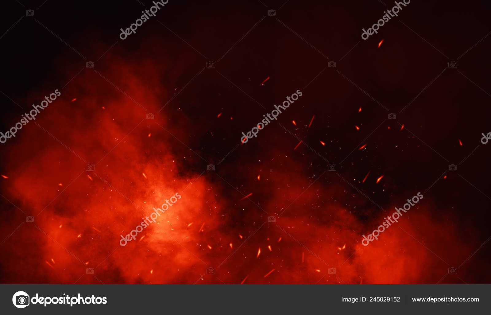 Sempurna Partikel Api Embers Latar Belakang Tekstur Kabut Asap Berkabut ...