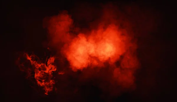 Tűz Moke Textúra Beborít Elszigetelt Háttér Ködös Háttér Hatása — Stock Fotó
