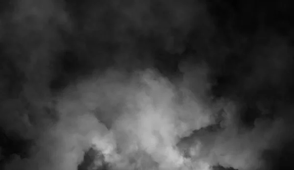 Abstracte Rook Stoom Beweegt Een Zwarte Achtergrond Het Concept Van — Stockfoto