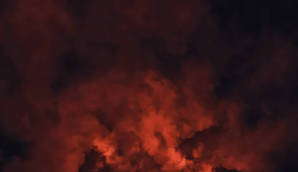 Огненный Дым Туман Изолированном Черном Фоне Высокая Текстура Накладывается — стоковое фото