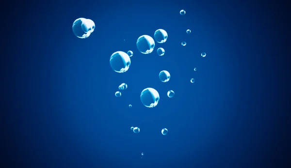 Bubble Isolated Blue Background Blue Abstract Texture — Stock Photo, Image