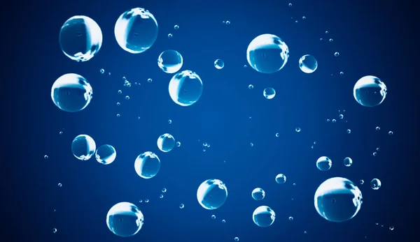 Bubble Isolated Blue Background Blue Abstract Texture — Stock Photo, Image