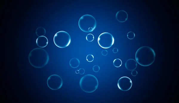 Burbuja Sobre Fondo Azul Aislado Textura Abstracta Azul — Foto de Stock