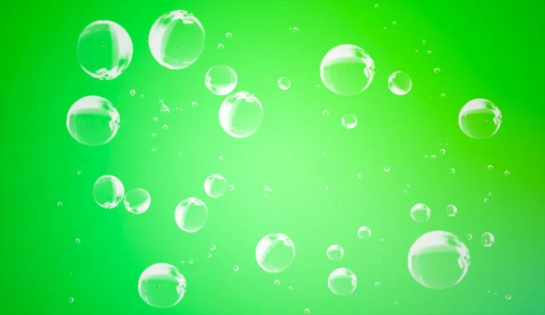 Green Abstract Texture Ecology Bubbles Isolated Green Background — Stock Photo, Image