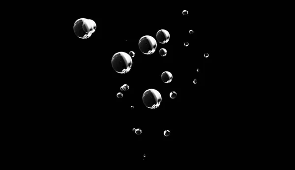 Bubliny Pod Vodou Textury Překryvy Izolované Pozadí — Stock fotografie
