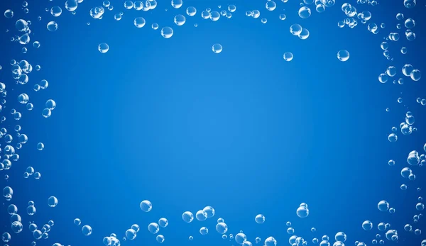 Border Water Bubbles Abstract Frame Banner Flyer Cover — Stock Photo, Image