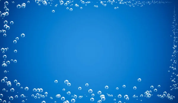 Border Water Bubbles Abstract Frame Banner Flyer Cover — Stock Photo, Image