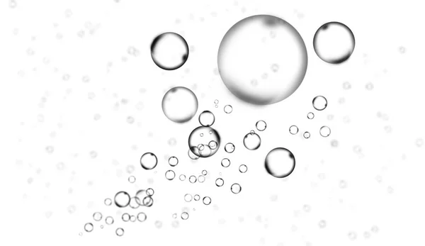 Clean Oxygen Bubbles Isolated White Background Texture Overlays — Stock Photo, Image