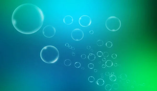 Burbujas Bajo Agua Sobre Fondo Verde Degradado Textura Abstracta — Foto de Stock