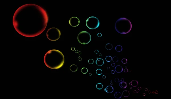 Rainbow Ren Kvalitet Vatten Bubbla Flytande Bakgrund För Moderna Bakgrunder — Stockfoto