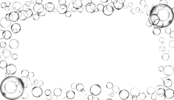 Border Water Bubbles Abstract Frame Banner Flyer Cover — Stock Photo, Image