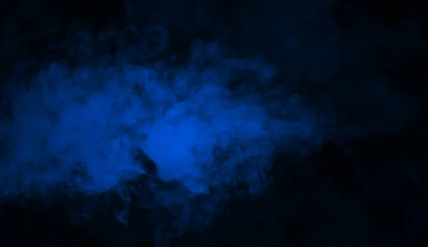 Absztrakt Kék Füst Köd Köd Fekete Háttér Textúra Háttér Grafikai — Stock Fotó