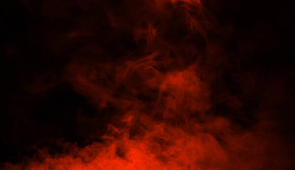 Orange smoke stage studio. Abstract fog texture background for graphic and web design.