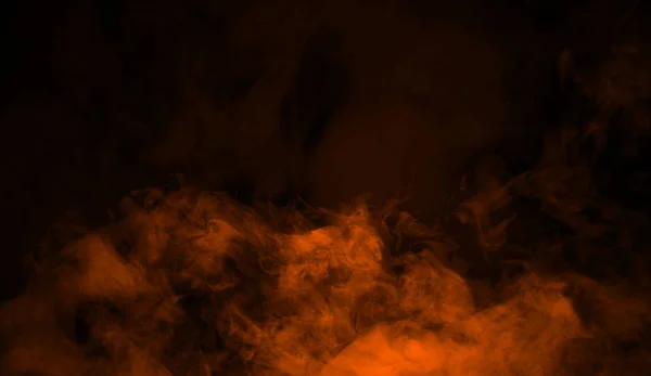 Pomarańczowy Dym Etapie Studio Mgła Streszczenie Tekstura Tło Dla Grafiki — Zdjęcie stockowe
