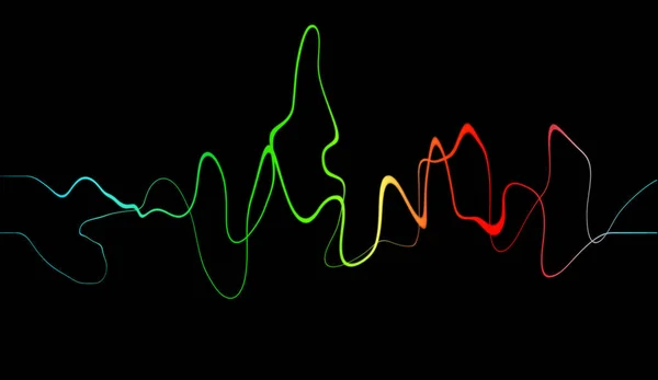 音频数字均衡器技术 脉冲音乐 声波摘要 — 图库照片