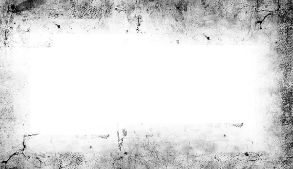 复古划痕在隔离的白色背景复制空间的格格边框覆盖 — 图库照片