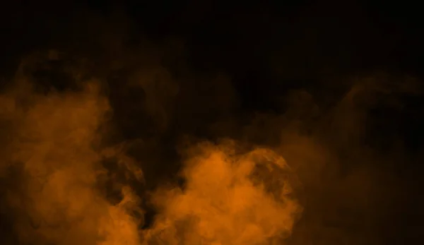 Effetto nebbia arancione e nebbia su sfondo isolato per testo o spazio — Foto Stock