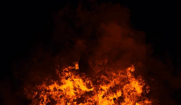 Tűz láng textúra elszigetelt háttér Blaze. — Stock Fotó