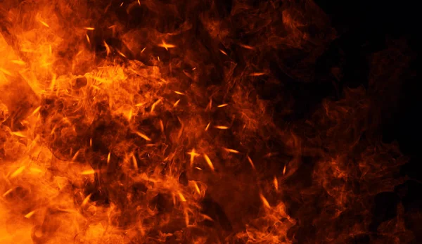 Fire, heat, passion, texture. Fire particles embers background . Design element. — Stock Photo, Image