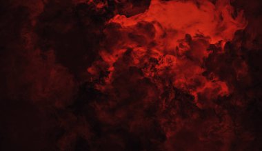 Duman sis bulutları Billows kuru buz alttaki ışık arasında inişli çıkışlı. Sis izole kat arka plan doku.