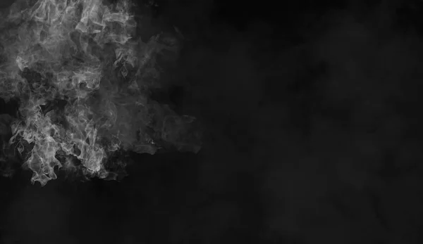分離の黒 backgroind で煙をぼかし。霧のテクスチャ — ストック写真