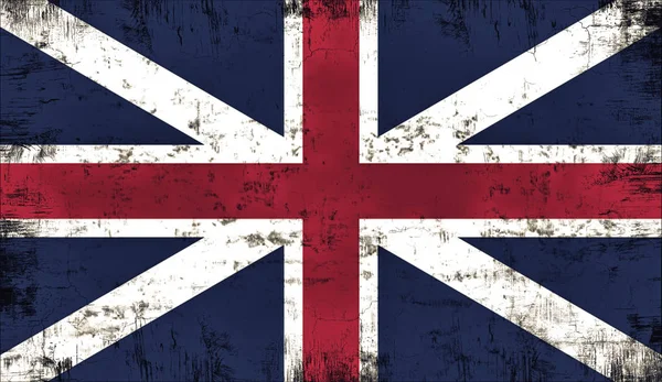 Bandera del Reino Unido. Patriótico viejo grunge vintage textura fondo . —  Fotos de Stock