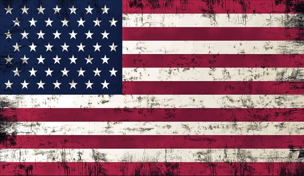 Σημαία των ΗΠΑ. Πατριωτικό παλιά grunge vintage υφή φόντου επικαλύψεις. — Φωτογραφία Αρχείου