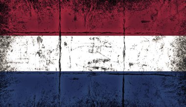 Hollanda vatansever eski grunge vintage bayrağı arka plan doku.