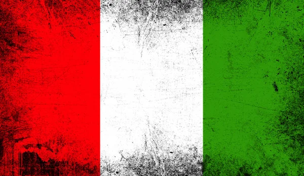 Bandera de Italia. Patriótico viejo grunge vintage textura fondo . — Foto de Stock