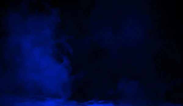 Kék füst háttér. Ködös hatás textúra beborít szöveg vagy terület. — Stock Fotó