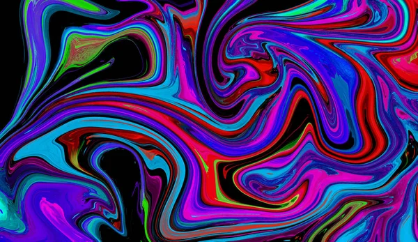 Kleurrijke digitale abstracte creatieve achtergrond gemaakt van gebogen vormen. Illustratie textuur — Stockfoto