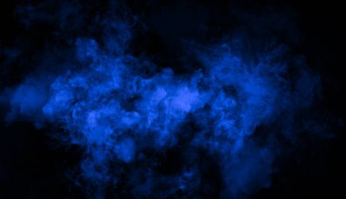Blue misty smoke background. Abstract texture for copyspace clipart