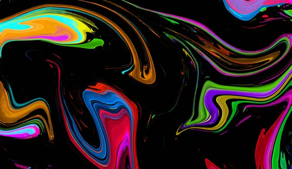Färgglada digitala abstrakt kreativ bakgrund gjord av böjda former. Illustration textur — Stockfoto
