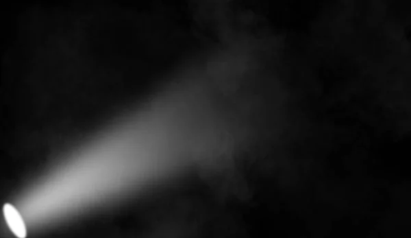 Mistery projector . Spotlight with smoke fog effect. Isolated on background — Stock Photo, Image