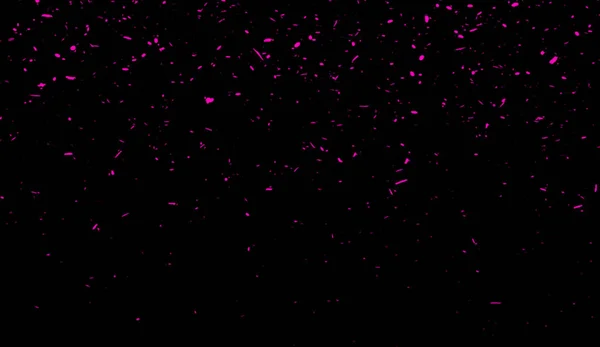 Partículas roxas efeito poeira detritos isolados no fundo preto para banner, panfleto, capa e cartaz . — Fotografia de Stock