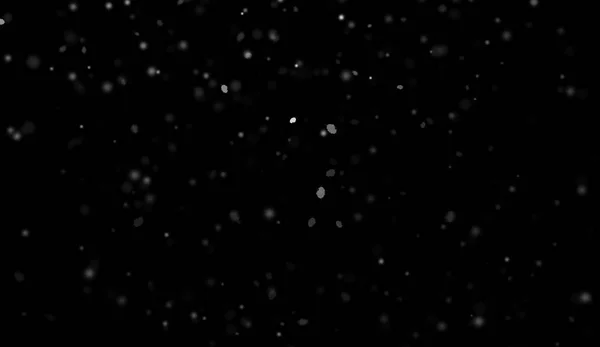 Erste fallende Schnee Textur auf schwarzem Hintergrund. — Stockfoto