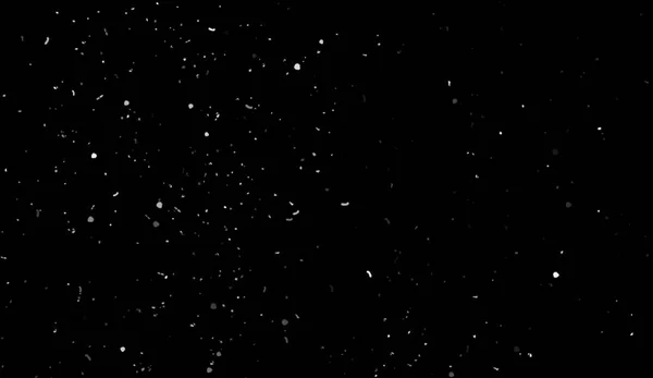 冻结的白色雪下来的运动, 孤立的黑色背景。设计纹理元素. — 图库照片